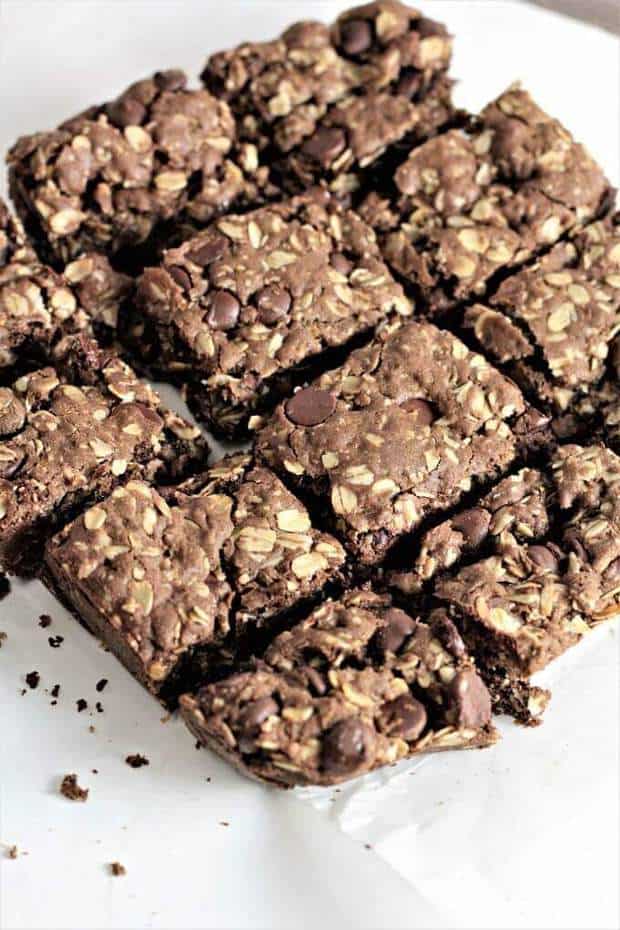 Chocolate Chocolate Chip Oatmeal Bars - The Best Blog Recipes