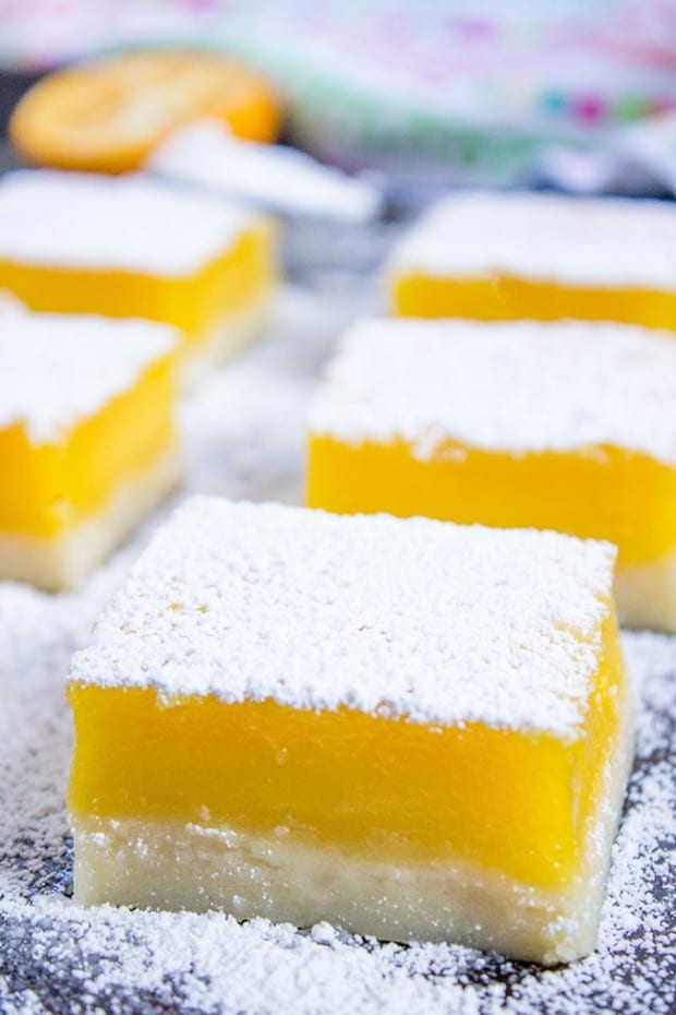 Easy Lemon Bars with just 5 Ingredients are a 50 year old recipe that are rich, sweet and tart.