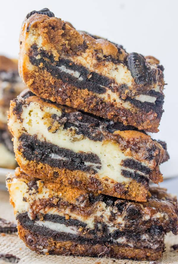 Three different desserts all in one, these Oreo Chocolate Chip Cheesecake Bars are a seriously addicting and almost sinful treat.