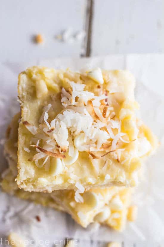 Delicious and creamy pineapple cheesecake bars give you the perfect taste of Hawaii!