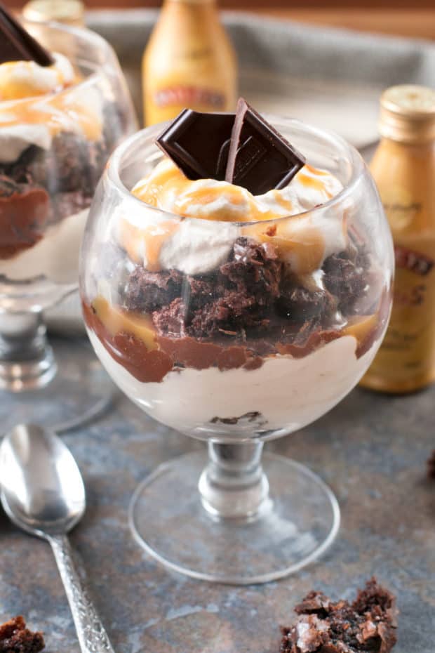Bailey's Chocolate Mousse Brownie Parfaits - The Best Blog 