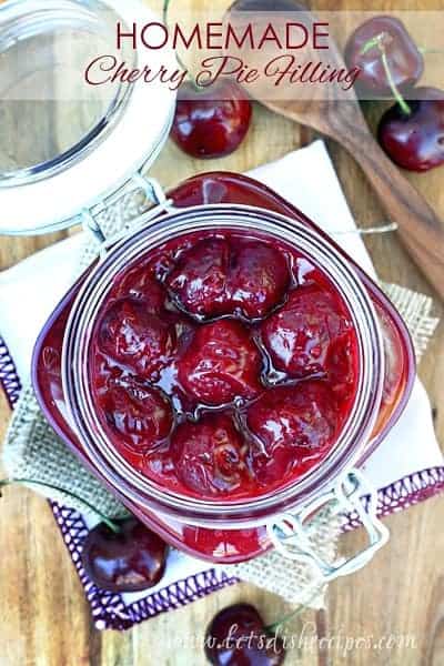 HOMEMADE CHERRY PIE FILLING — It’s so easy to make your own cherry pie filling at home with fresh cherries and a few pantry staples. Perfect in pies and as a topping for ice cream and cheesecake.