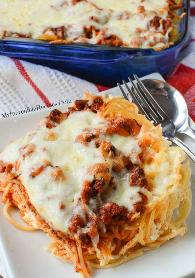 This Million Dollar Spaghetti Recipe from My Incredible Recipes is an easy to make cheesy dinner that your spouse, kids, and anyone else who you serve it up to will LOVE!