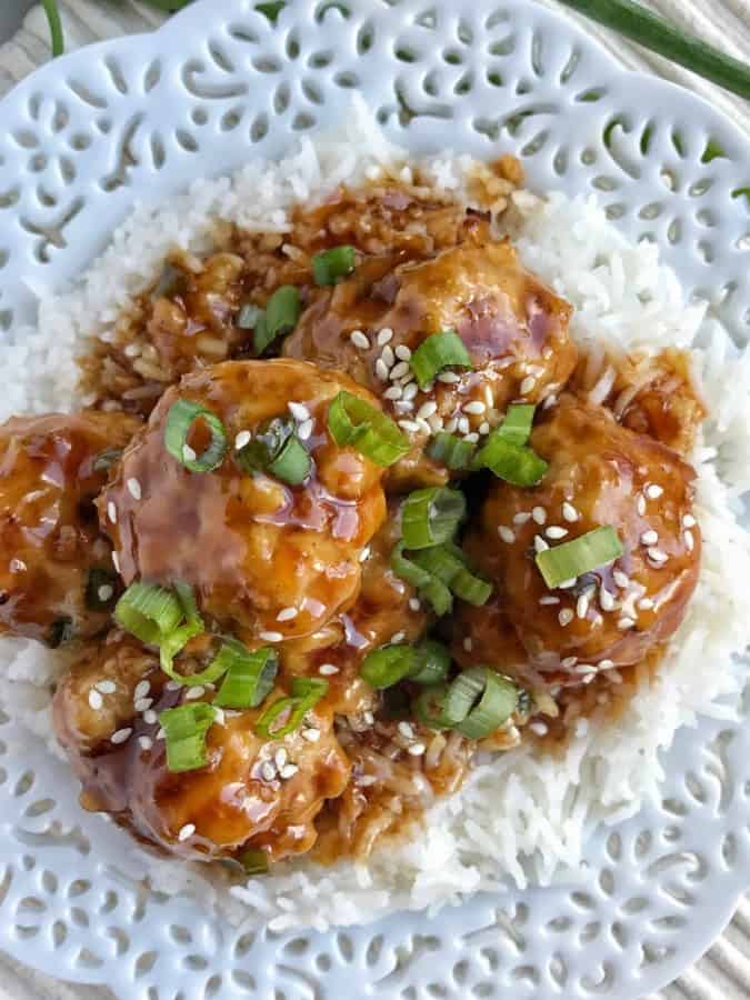 Pineapple Teriyaki Chicken Meatballs