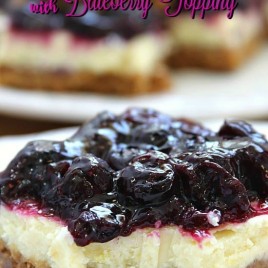 Lemon Cheesecake Squares with Blueberry Topping