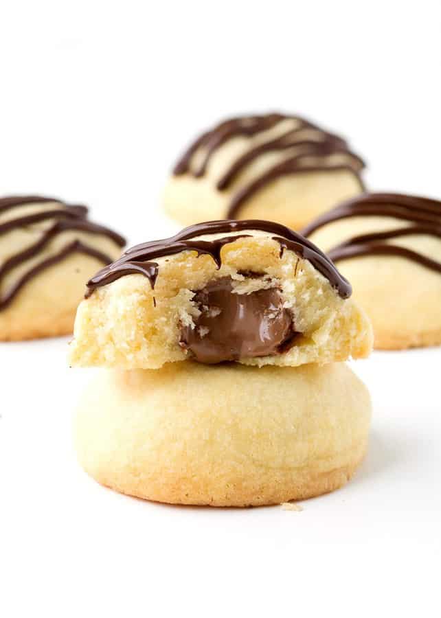 Chocolate stuffed shortbread cookies are a buttery shortbread cookie stuffed with milk chocolate, and they are to die for!