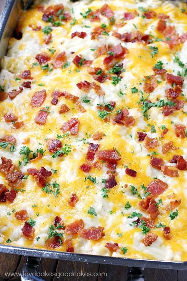 Chicken Bacon Ranch Pasta Casserole--Part of The Best Chicken Bacon Ranch Recipes