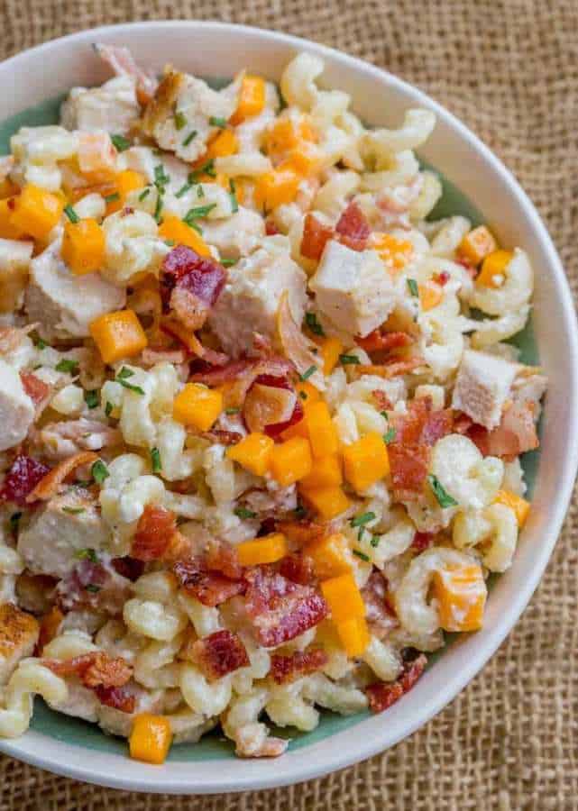 Chicken Bacon Ranch Pasta Salad--Part of The Best Chicken Bacon Ranch Recipes