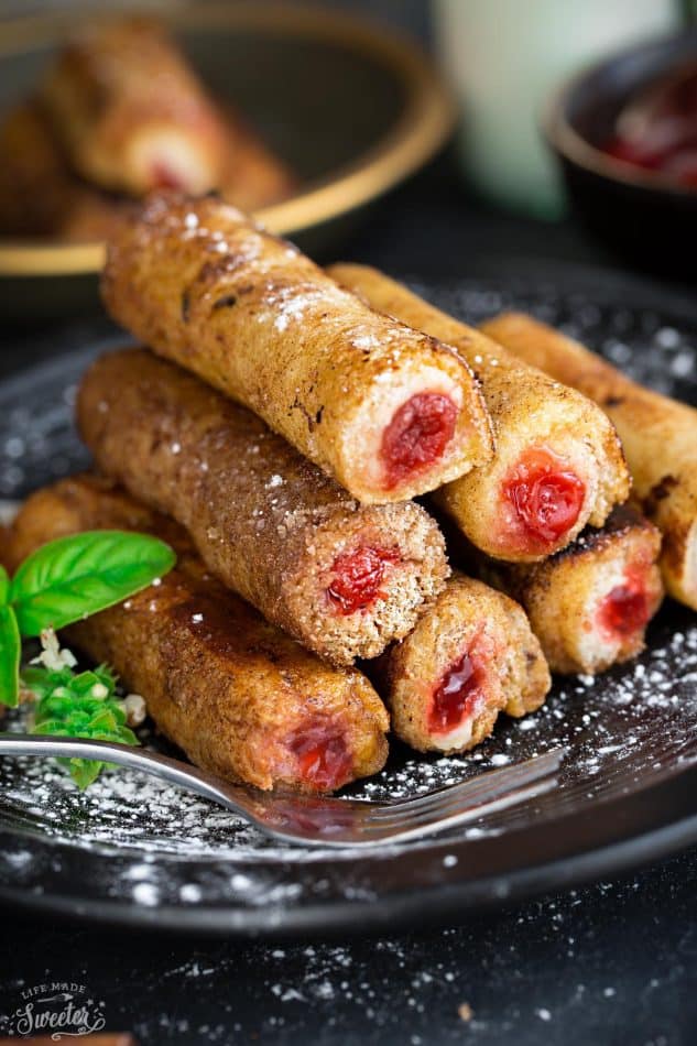 Cherry Cheesecake French Toast Roll Ups  make a fun and creative breakfast treat perfect for special mornings. Best of all, the filling is so easy to customize with your favorite flavor.
