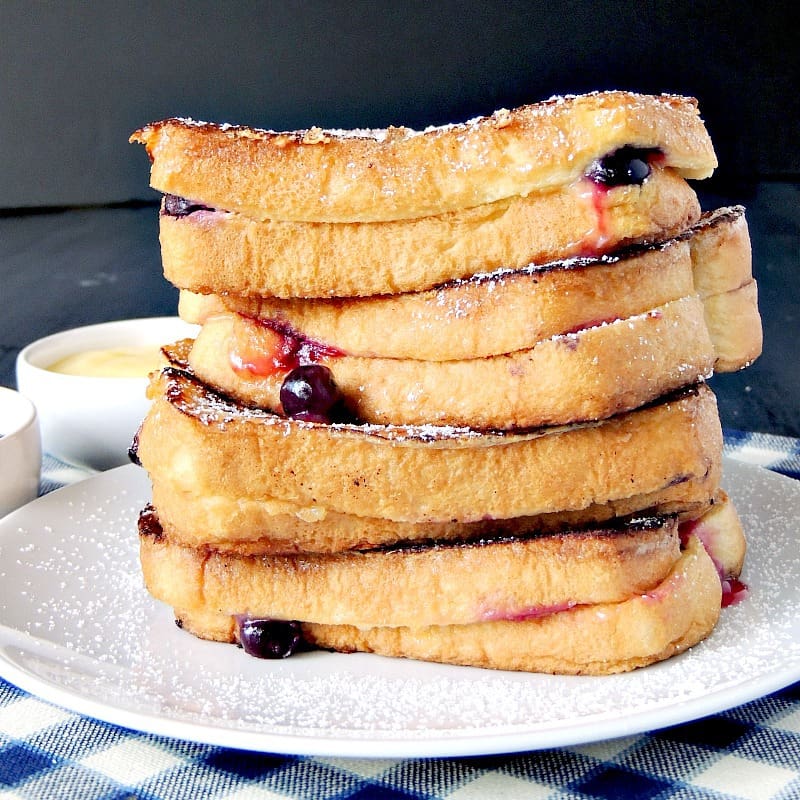 Lemon Blueberry Stuffed French Toast is the perfect brunch dish that your whole family will love.