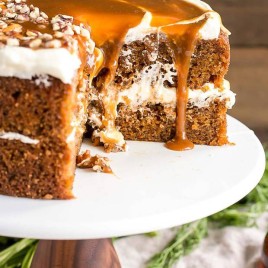 Maple Caramel Carrot Cake With Cream Cheese Frosting