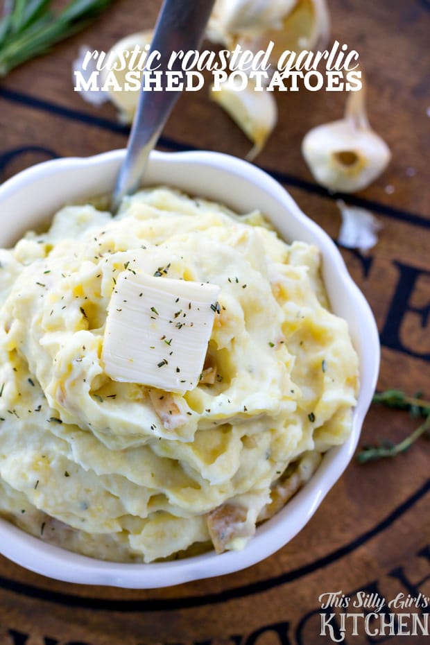  Rustic Roasted Garlic Mashed Potatoes, garlic and herbs makes this mashed potato recipe a stand out dish!