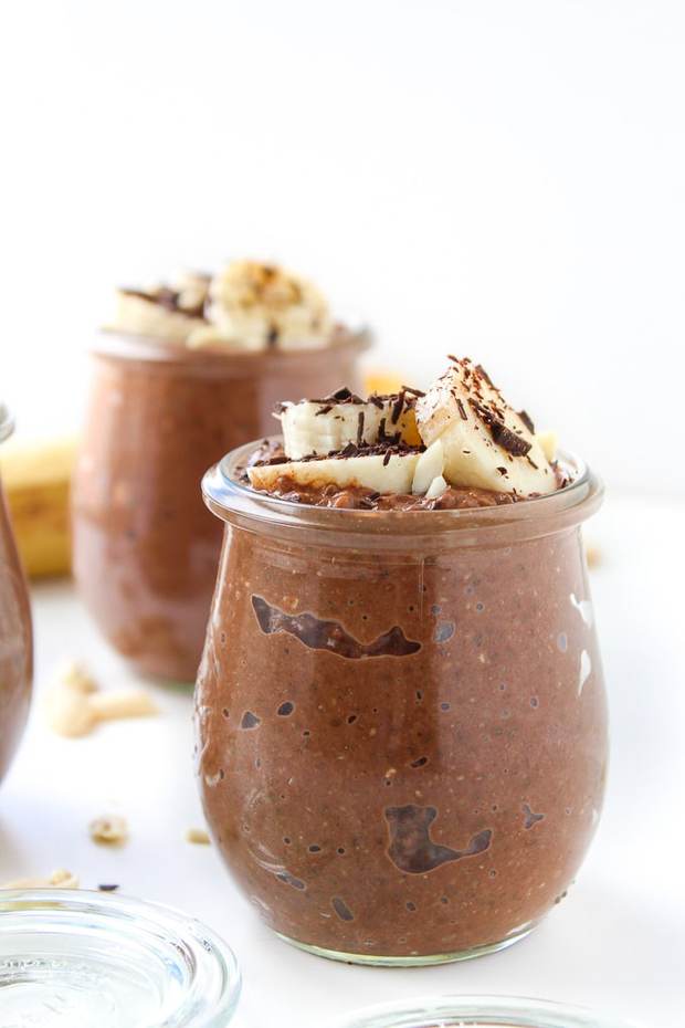 Peanut butter cup inspired Chia Pudding. Mix together the night before and wake up to a delicious, fiber filled, nutrient packed breakfast!