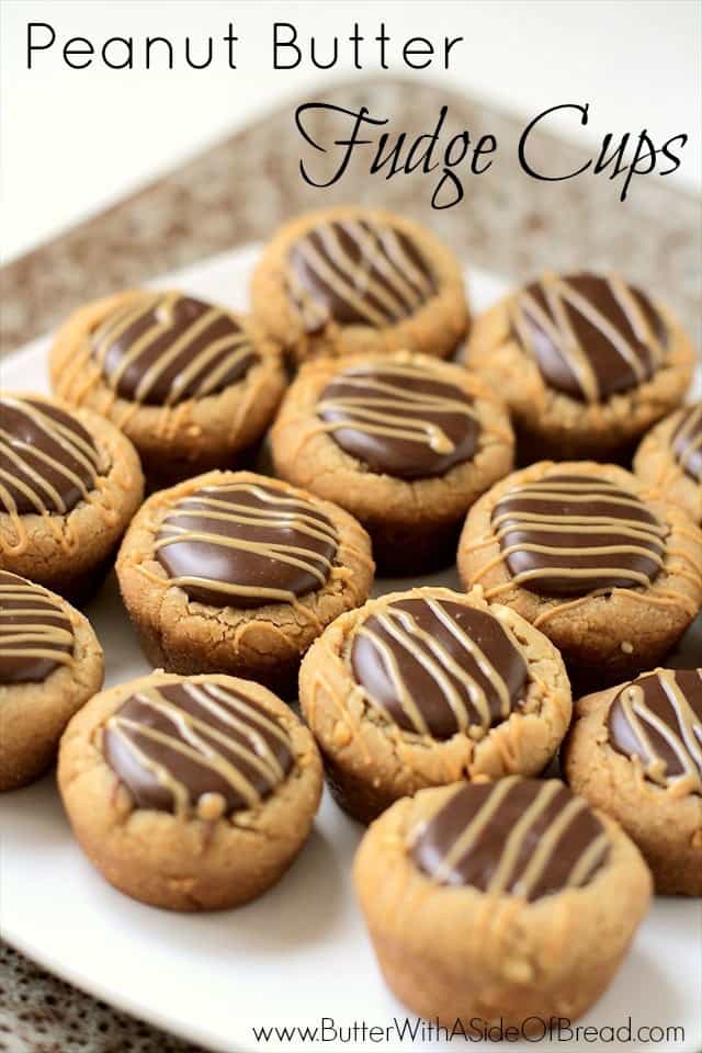 Peanut Butter Fudge Cups are peanut butter cookies filled with a simple chocolate fudge! Delicious flavor combination in these amazing treats.