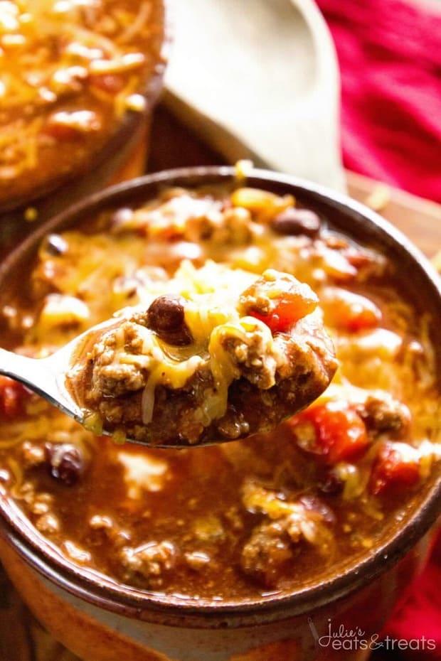 Crock Pot Famous Chili ~ Amazing chili to warm up to on a cold winter’s day made in your slow cooker!