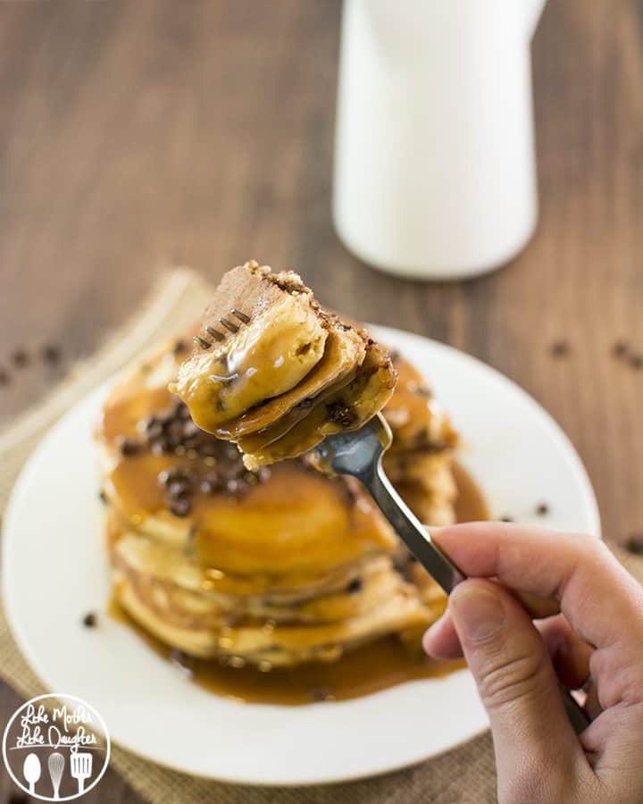 Peanut Butter Chocolate Chip Pancakes-- Part of THE BEST PANCAKE RECIPES