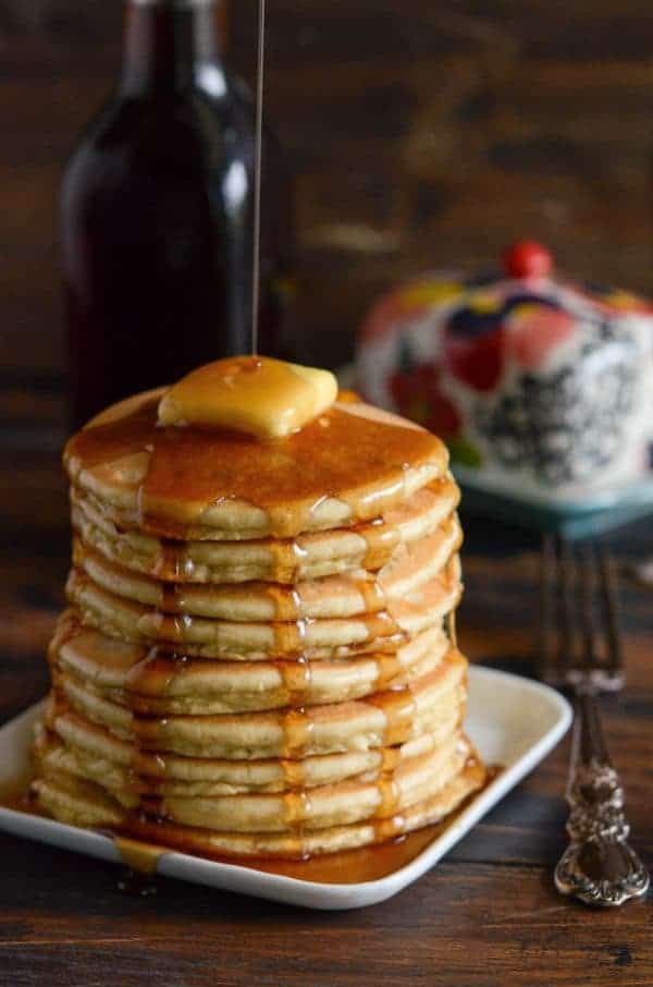  Low Carb Pancakes: these gluten free, low carb pancakes, made with almond flour, are a delicious family approved breakfast when topped with butter and syrup!