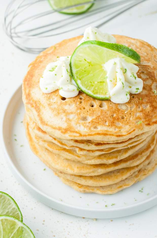 Ultra fluffy and bursting with flavor, these tasty Key Lime Pie Pancakes are a tasty dessert-breakfast fusion guaranteed to jumpstart your day!