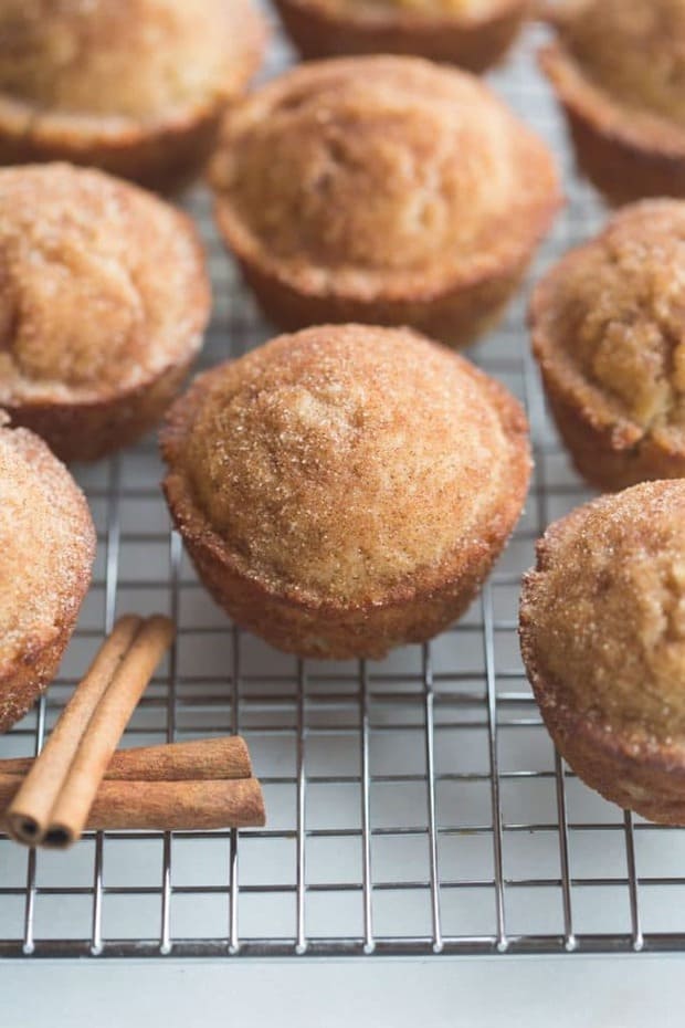 My favorite cookie but in MUFFIN form! Snickerdoodle muffins are soft and tender with a cinnamon sugar topping that will keep you coming back for more.