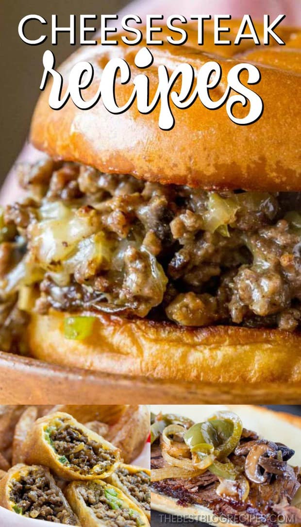 The Best Philly Cheesesteak Recipes will change your life. These tasty recipes will be some of your new favorite dinner recipes and can be ready in just minutes! From Grilled Cheese Philly Cheesesteak Sandwiches, to a hearty and delicious Philly Cheesesteak Soup recipe -- there is something on this list for everyone! These recipes are easier to make than you think and will have your family asking for seconds.