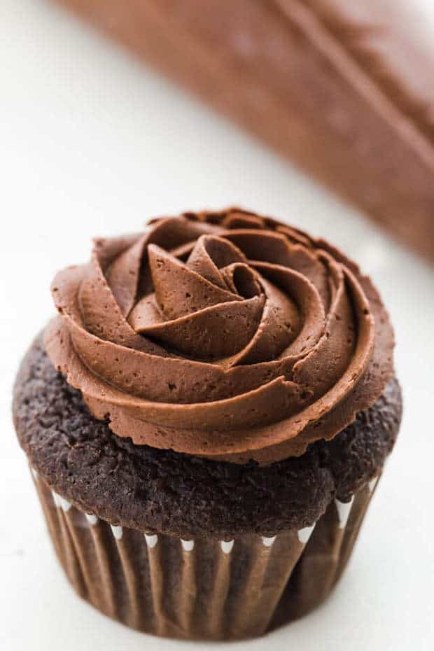 EThick and creamy, this Chocolate Buttercream Frosting is silky and holds up well when piped. Plus, it’s melt in your mouth delicious!