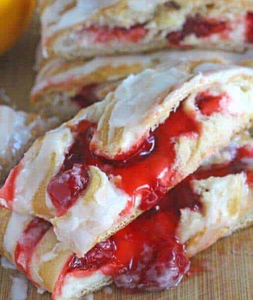 Lemon Cherry Cheese Danish Recipe is very easy to make with puff pastry, ready in 30 minutes, with delicious lemon and cherry flavors!