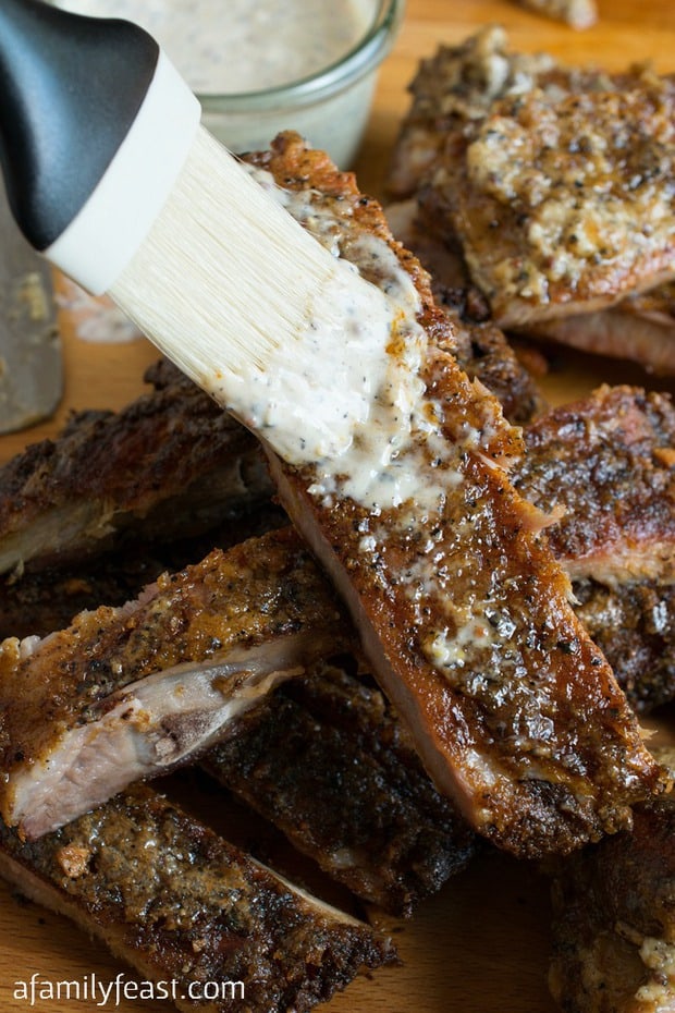 These White Barbecue Sauce Pork Ribs are a delicious change of pace for your next summer barbecue. We think you’ll love them as much as we do!