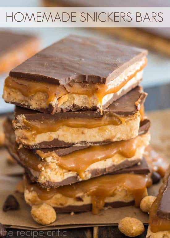 Make delicious Snickers bars right at home! These are fantastic!