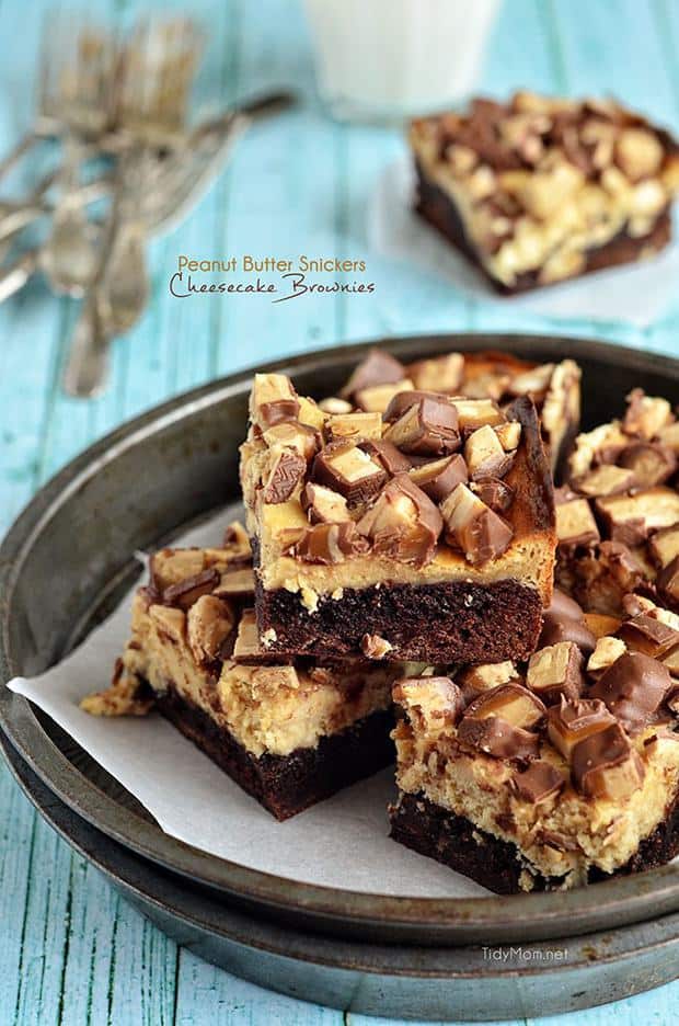 Peanut Butter Snickers. Peanut Butter Cheesecake. Brownies. Need I say more? These Peanut Butter Snickers Cheesecake Brownies are rich, chocolatey and absolutely sinful. Just the way a brownie should be!
