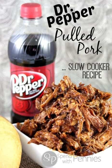 Dr. Pepper Slow Cooker Pulled Pork is the perfect way to serve a crowd.  This pulled pork is easy, tender, delicious and everyone always loves it!