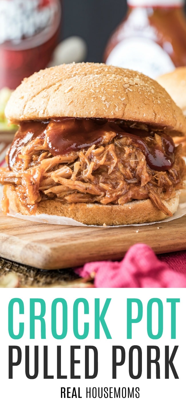 A Quick and easy recipe for Crock Pot Pulled Pork! This recipe only needs a few ingredients that you can toss into your slow cooker for a simple and flavorful meal!