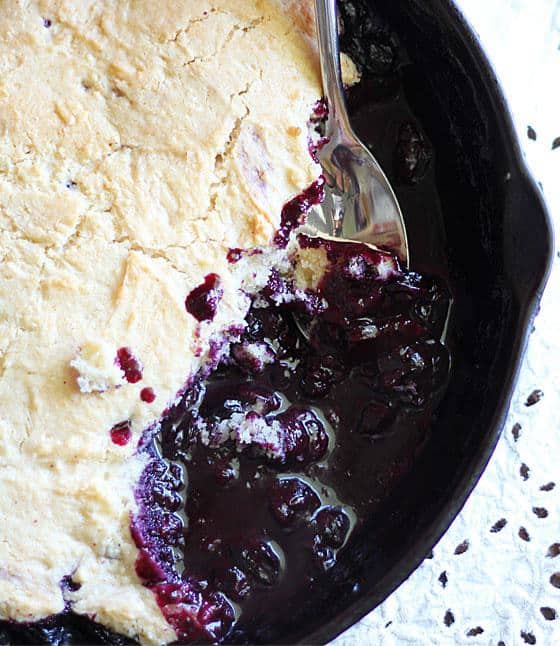Homemade Blueberry Cobbler isn’t hard to make at all; it just takes a little time… but it’s well worth it.