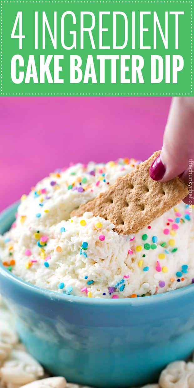Amazing cake batter flavor, studded with the classic funfetti pops of color, topped with extra colorful sprinkles… all you need is a dipper!