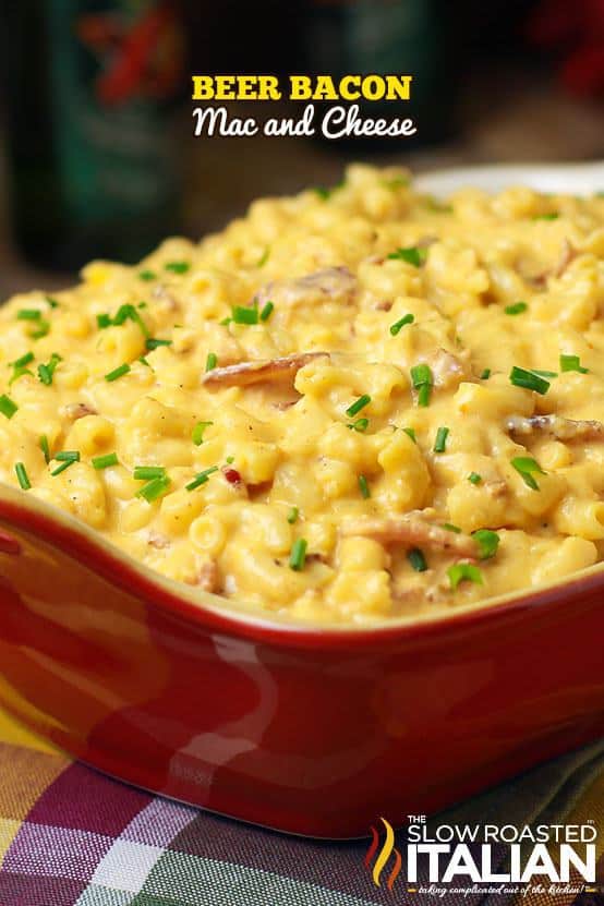 Beer, Bacon, and Cheese are pretty much my culinary trifecta! With that said; Beer Bacon Mac and Cheese is the ultimate comfort food. This restaurant quality recipe goes from prep to plate in just 25 minutes and will certainly make the Mac and Cheese Hall of Fame. I dare you to try and eat just one bowl.