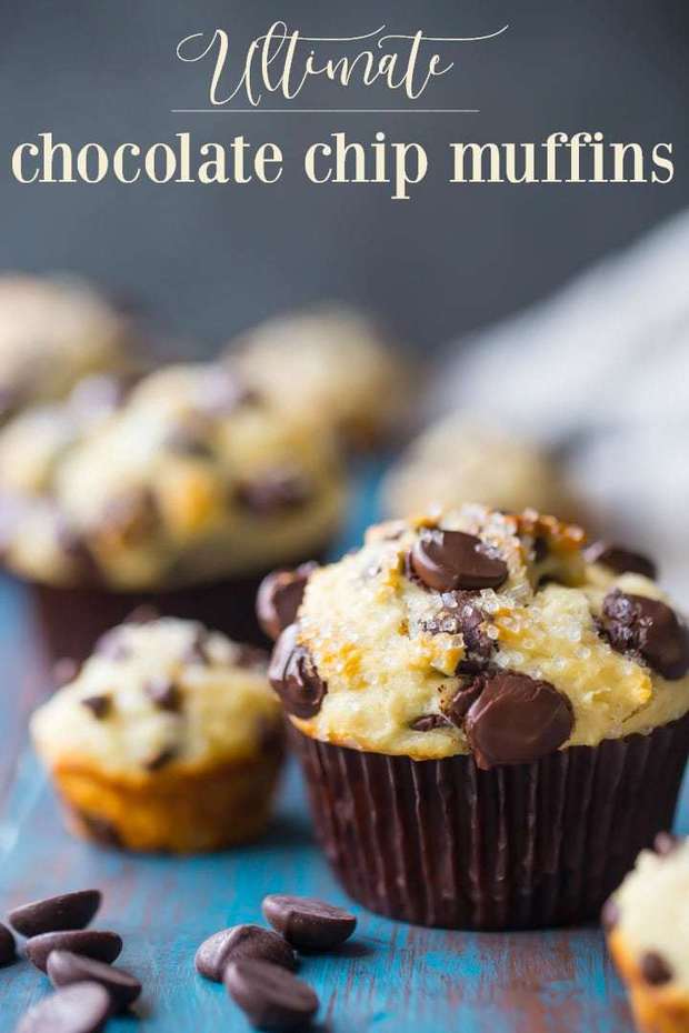 These chocolate chip muffins are like little bites of heaven! My kids love the mini size. Bake up a big batch and keep them in the freezer! Such a yummy way to start their day.
