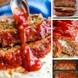 A close up of food, with Meatloaf