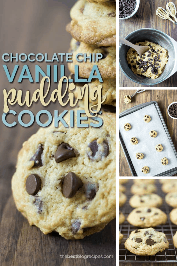 Chocolate Chip Vanilla Pudding Cookies | The Best Blog Recipes