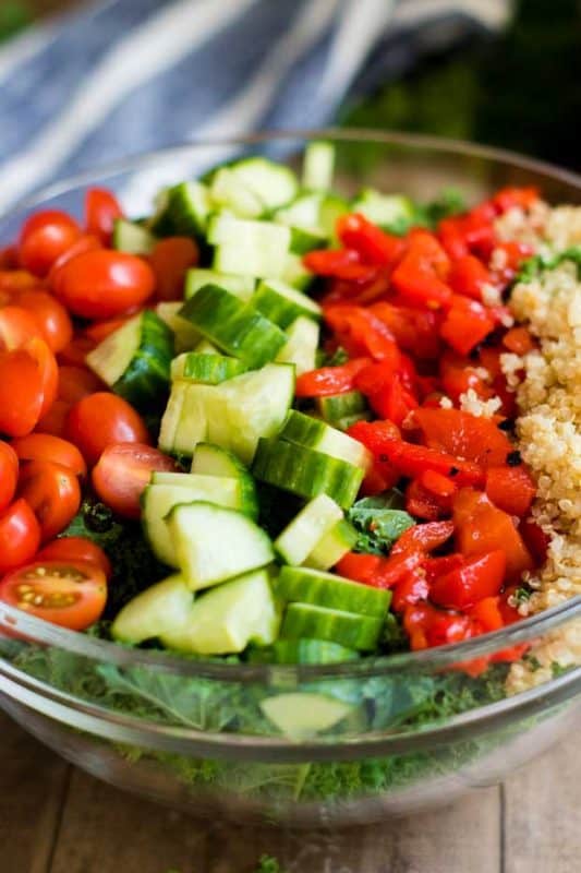 Fresh Vegetables for Kale Salad