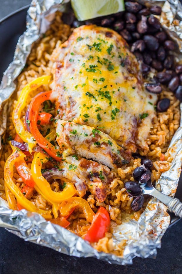 Southwestern Chicken and Rice Foil Packs