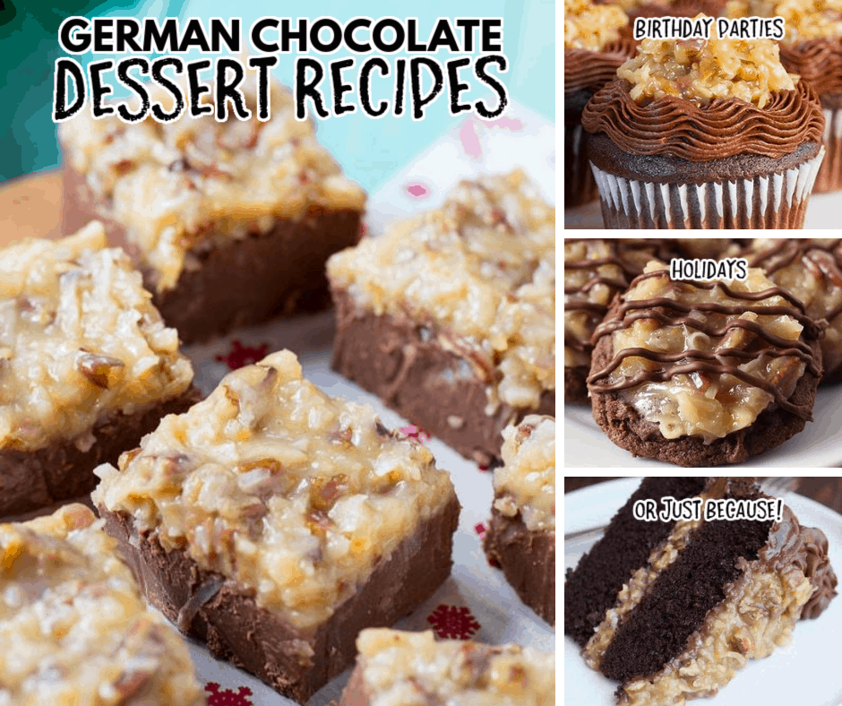 German Chocolate Dessert Recipes | Round Up | The Best Blog Recipes