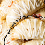 easy peach hand pies with special almond drizzle