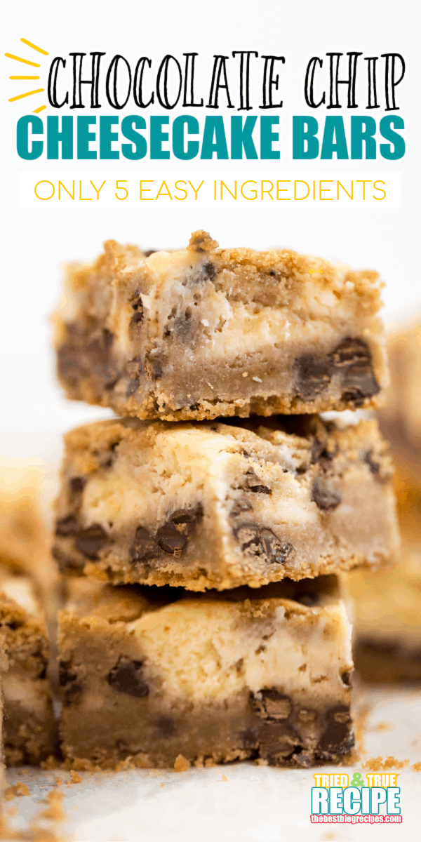 Chocolate Chip Cheesecake Bars | Desserts | The Best Blog Recipes