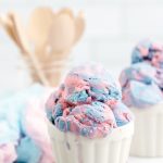 cotton candy ice cream in cups