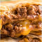 Cheesy Beef Quesadillas stacked
