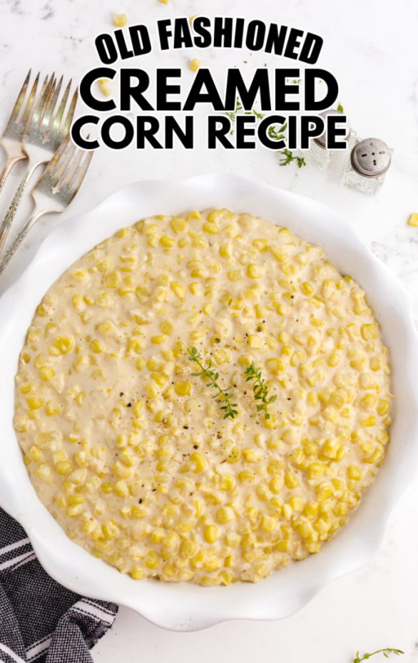 A plate of food with rice, with Corn and Cream