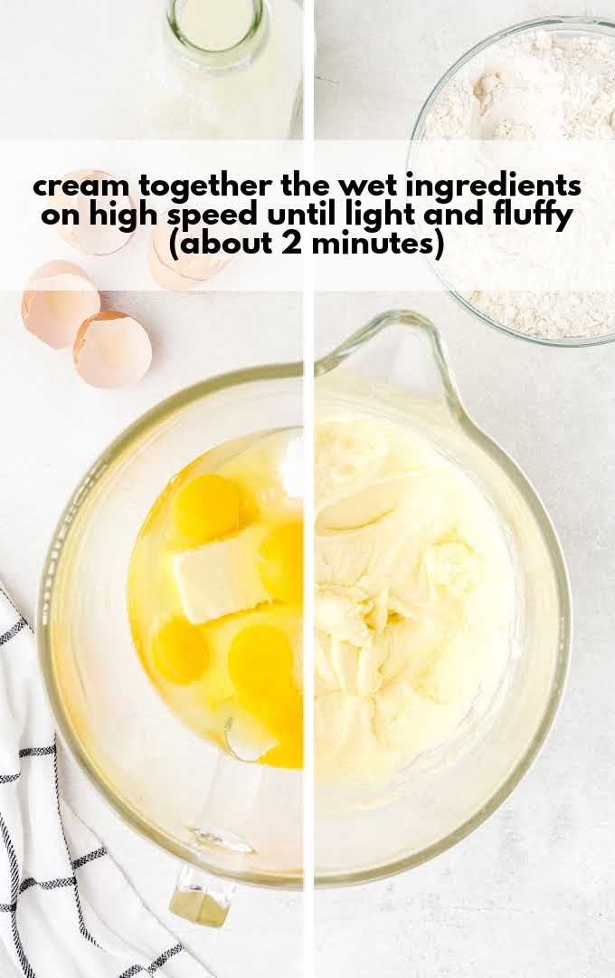 cream together wet ingredients