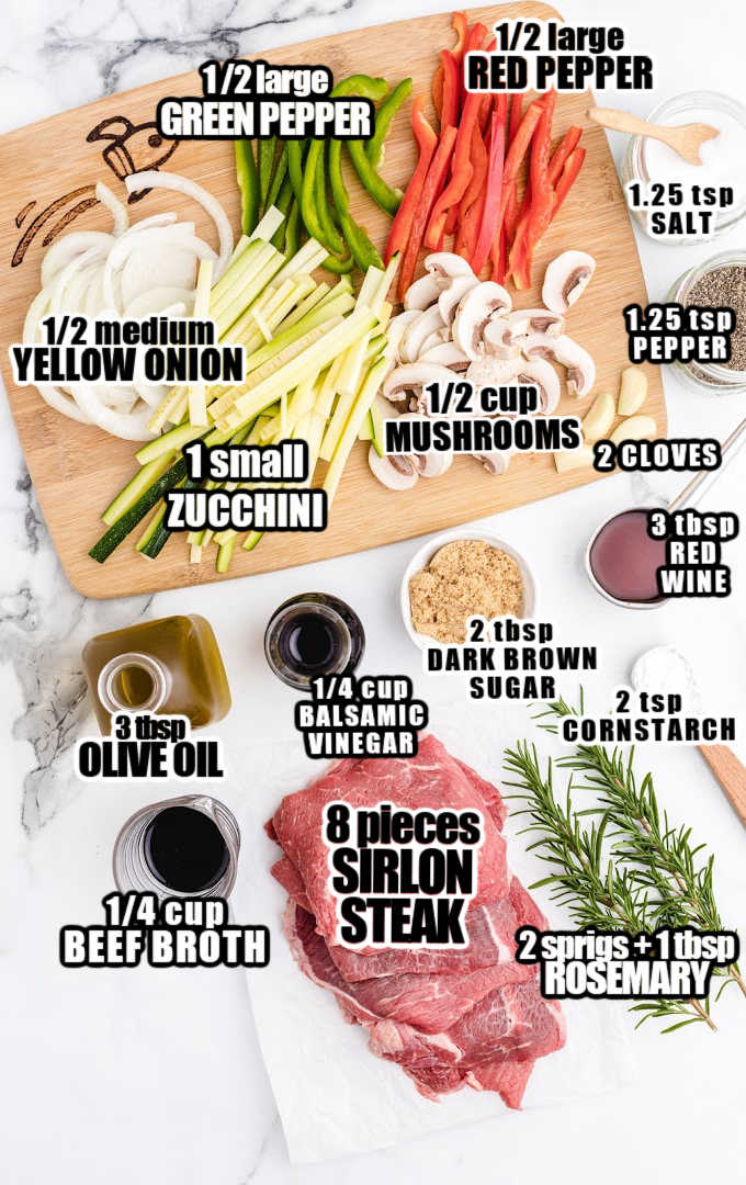 Balsamic Glazed Steak Rolls Ingredients