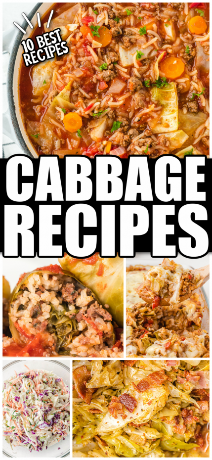 A bunch of different types of food, with Cabbage and Casserole