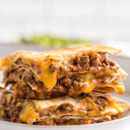Cheesy Beef Quesadillas