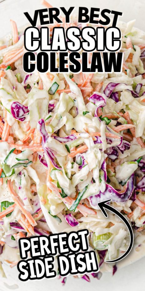 A box filled with pasta and salad, with Cabbage and Coleslaw
